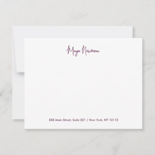 PLUM PAARSE HANDTEKENING MONOGRAM NAAM NOTITIEKAARTJE