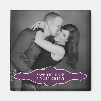 Plum Paarse La Bon Vie Foto Save the Date Magnet
