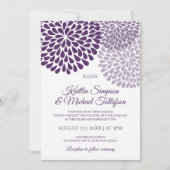 Plum, Paarse & Lavendel bruiloft uitnodigingen (Voorkant)