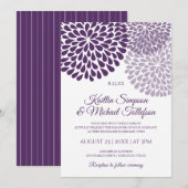 Plum, Paarse & Lavendel bruiloft uitnodigingen (Voorkant / Achterkant)