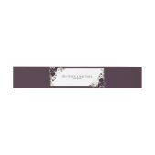 Plum Paarse Mauve Floral Waterverf Wedding Uitnodigingen Wikkel (Vlak)