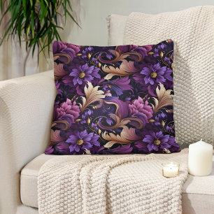Plum Paarse Mauve Goud  Barok Kussen