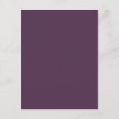 Plum Paarse Modern Edge Elegant Monogram Details Informatiekaartje (Achterkant)