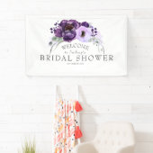 Plum Paarse moderne Boheemse Vrijgezellenfeest Spandoek (Insitu)