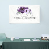 Plum Paarse moderne Boheemse Vrijgezellenfeest Spandoek (Beurs)