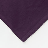 Plum Paarse Plaid Monogram Grote Fleece Deken (Hoek)