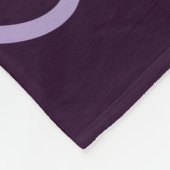 Plum Paarse Plaid Monogram Kleine Fleece Deken (Hoek)