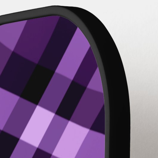 Plum Paarse Plaid Monogram Pickleball Paddle (Links Detail)