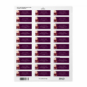 Plum Paarse Rustic Floral Simple Classy Etiket (Full Sheet)