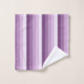 Plum paarse schaduwstrepen bad handdoek (Wasdoekje)