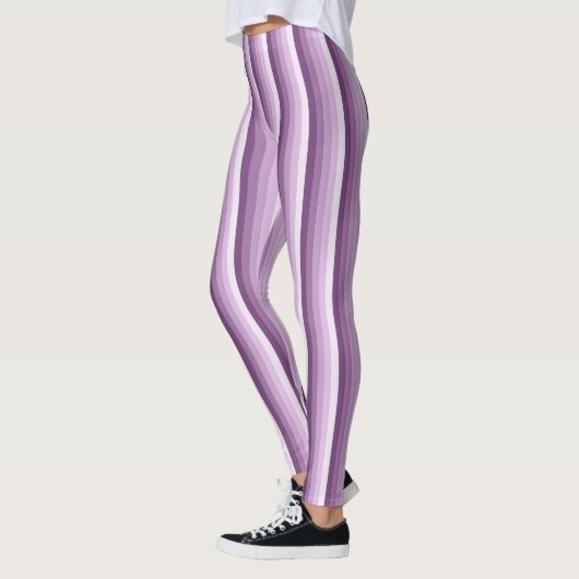 Plum paarse schaduwstrepen leggings (Links)