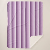 Plum paarse schaduwstrepen sherpa deken (Voorkant)