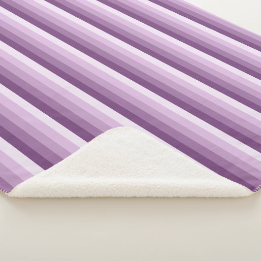 Plum paarse schaduwstrepen sherpa deken (3/4)