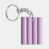 Plum paarse schaduwstrepen sleutelhanger (Voorkant Links)