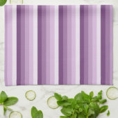 Plum paarse schaduwstrepen theedoek (Gevouwen)