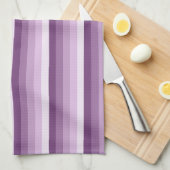 Plum paarse schaduwstrepen theedoek (Quarter Fold)