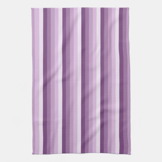 Plum paarse schaduwstrepen theedoek (Verticaal)