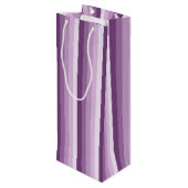 Plum paarse schaduwstrepen wijn cadeautas (Achterkant Gekanteld)