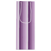 Plum paarse schaduwstrepen wijn cadeautas (Voorkant)
