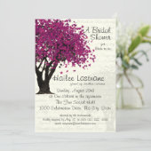 Plum Paarse Tree Vrijgezellenfeest Kaart (Staand voorkant)