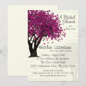 Plum Paarse Tree Vrijgezellenfeest Kaart (Voorkant / Achterkant)