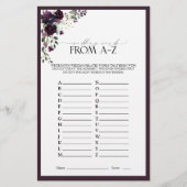 Plum Paarse Waterverf Floral Vrijgezellenfeest Gam (Voorkant)