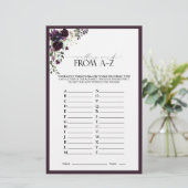 Plum Paarse Waterverf Floral Vrijgezellenfeest Gam (Staand voorkant)