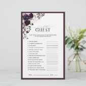 Plum Paarse Waterverf Floral Vrijgezellenfeest Gam (Staand voorkant)