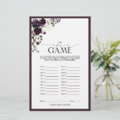 Plum Paarse Waterverf Floral Vrijgezellenfeest Gam (Staand voorkant)