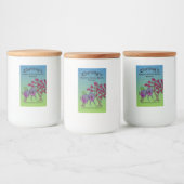 Plum Pals Funny Cartoon Prune Behoudt en Meer Voedselcontainer Etiket (Flessen)