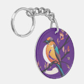Plum Parrot Dangler Sleutelhanger (Voorkant Links)