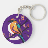 Plum Parrot Dangler Sleutelhanger (Achterkant)