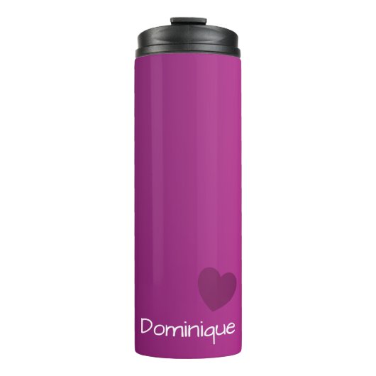 Plum Passion - Gradiënt met een hart Thermosbeker (Voorkant)