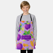 Plum Pastel Kleurrijk Gepersonaliseerd Patroon Schort (Gedragen)