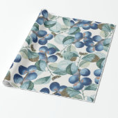 Plum Pattern Wrapping Paper Cadeaupapier (Uitgerold)