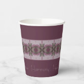 Plum Patterned Elegant Papieren Bekers (Links)