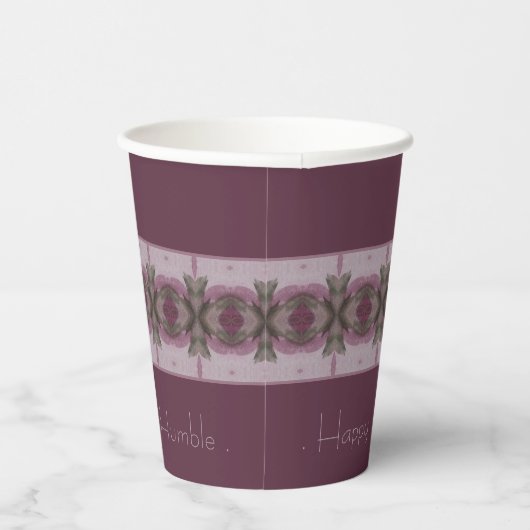 Plum Patterned Elegant Papieren Bekers (Rechts)