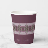 Plum Patterned Elegant Papieren Bekers (Voorkant)