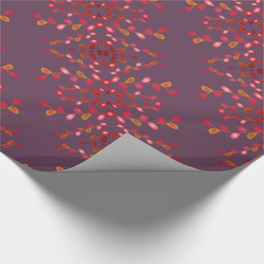 Plum Patterned Wrapping Paper Cadeaupapier (Hoek)