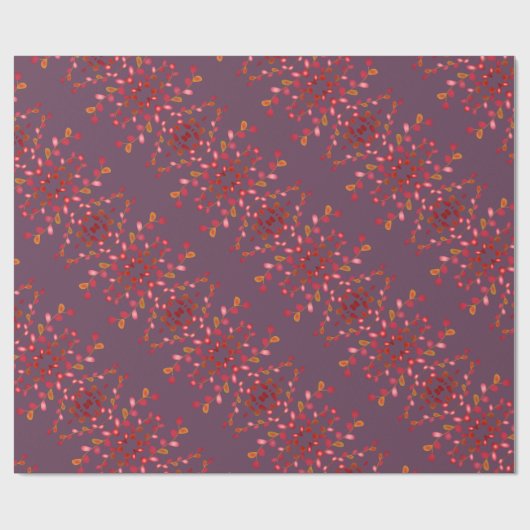 Plum Patterned Wrapping Paper Cadeaupapier (Vlak)