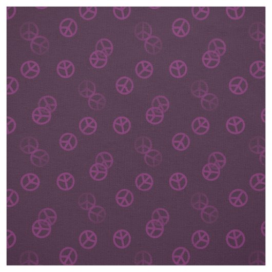 Plum Peace Sign Stof (Swatch)