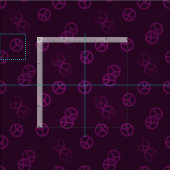 Plum Peace Sign Stof (Delen)