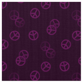 Plum Peace Sign Stof