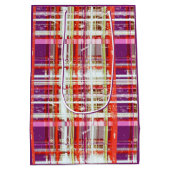 Plum Peach Druif Retro Plaid 2 Set 3 Medium Cadeauzakje (Achterkant)