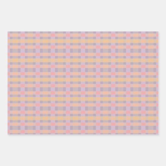 Plum Peach en Lila Inpakpapier Vel (Voorkant)