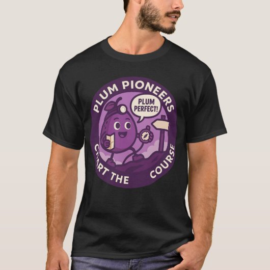 Plum Perfect Explorer Navigation T-shirt (Voorkant)
