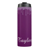 Plum Perfection Glitter - Naam Thermische Tumbler Thermosbeker (Voorkant)