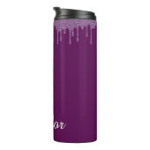 Plum Perfection Glitter - Naam Thermische Tumbler Thermosbeker (Geroteerd rechts)