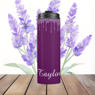 Plum Perfection Glitter - Naam Thermische Tumbler Thermosbeker