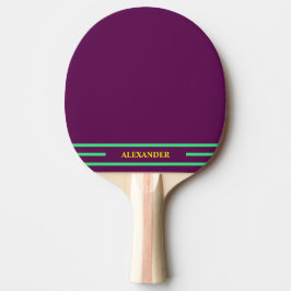 Plum Ping Pong Paddle met Initialen Tafeltennisbatje